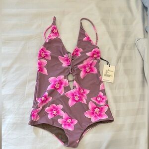 Acacia Swimwear Pink Floral One Piece